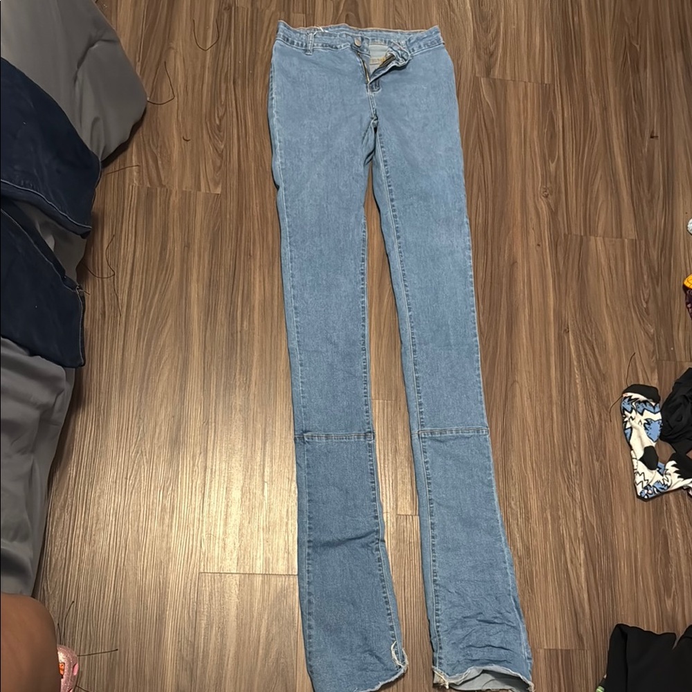 SHEIN Light Blue Flare Jeans